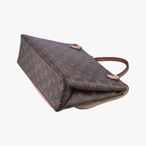 Pre-owned Louis Vuitton MARIGNAN brown×Rose Poodle Monogram Canvas×calf leather M43960 shoulderbag | stylenewstar