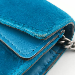 Pre-owned Gucci Dionysus Blue velour 476432 shoulderbag | stylenewstar