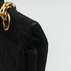 Pre-owned Chanel 2.55 Matelasse Black Silk A36414 shoulderbag | stylenewstar