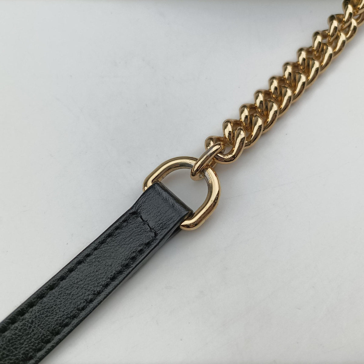 Pre-owned Gucci GG Marmont Black×beige Canvas×Leather 447632 shoulderbag | stylenewstar