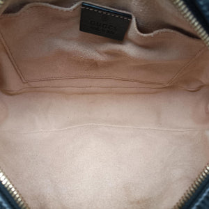 Pre-owned Gucci GG Marmont Black×beige Canvas×Leather 447632 shoulderbag | stylenewstar