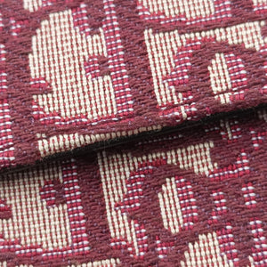 Pre-owned Christian Dior Saddle Burgundy jacquard × leather  handbag | stylenewstar