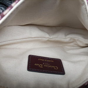 Pre-owned Christian Dior Saddle Burgundy jacquard × leather  handbag | stylenewstar