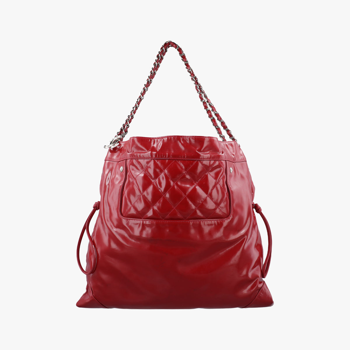 Secondhand Chanel Drawstring Tote Red Patent A47746 shoulderbag | stylenewstar