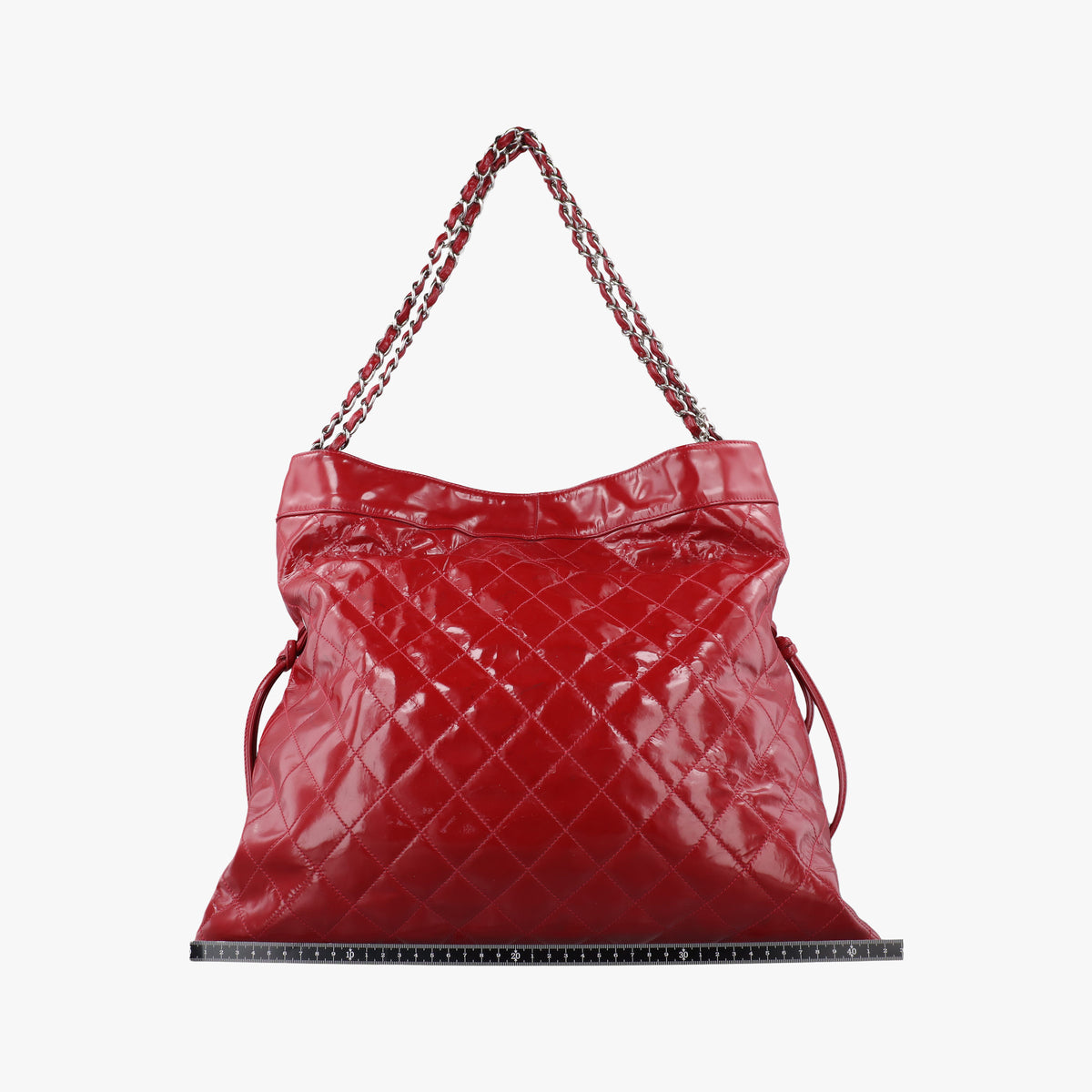 Secondhand Chanel Drawstring Tote Red Patent A47746 shoulderbag | stylenewstar