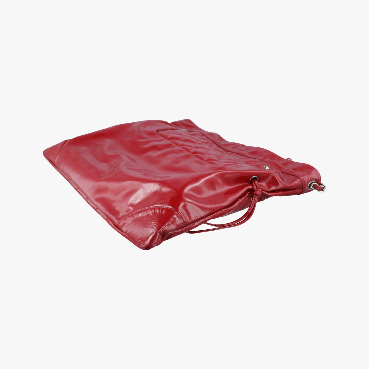 Secondhand Chanel Drawstring Tote Red Patent A47746 shoulderbag | stylenewstar