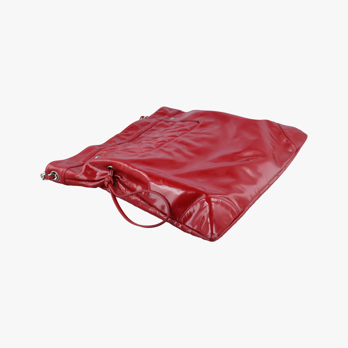 Secondhand Chanel Drawstring Tote Red Patent A47746 shoulderbag | stylenewstar
