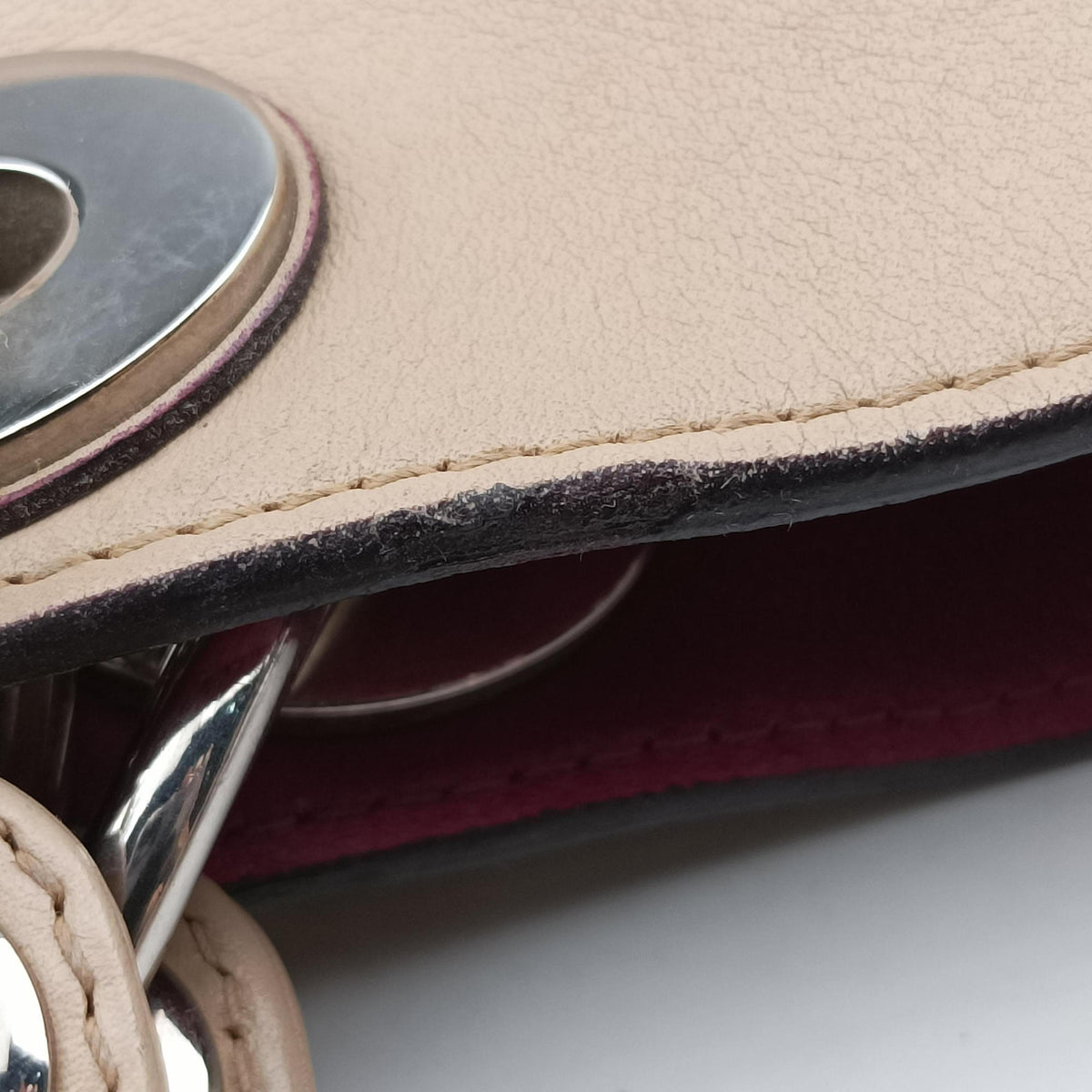 Pre-owned Christian Dior Diorissimo Beige Leather  shoulderbag | stylenewstar