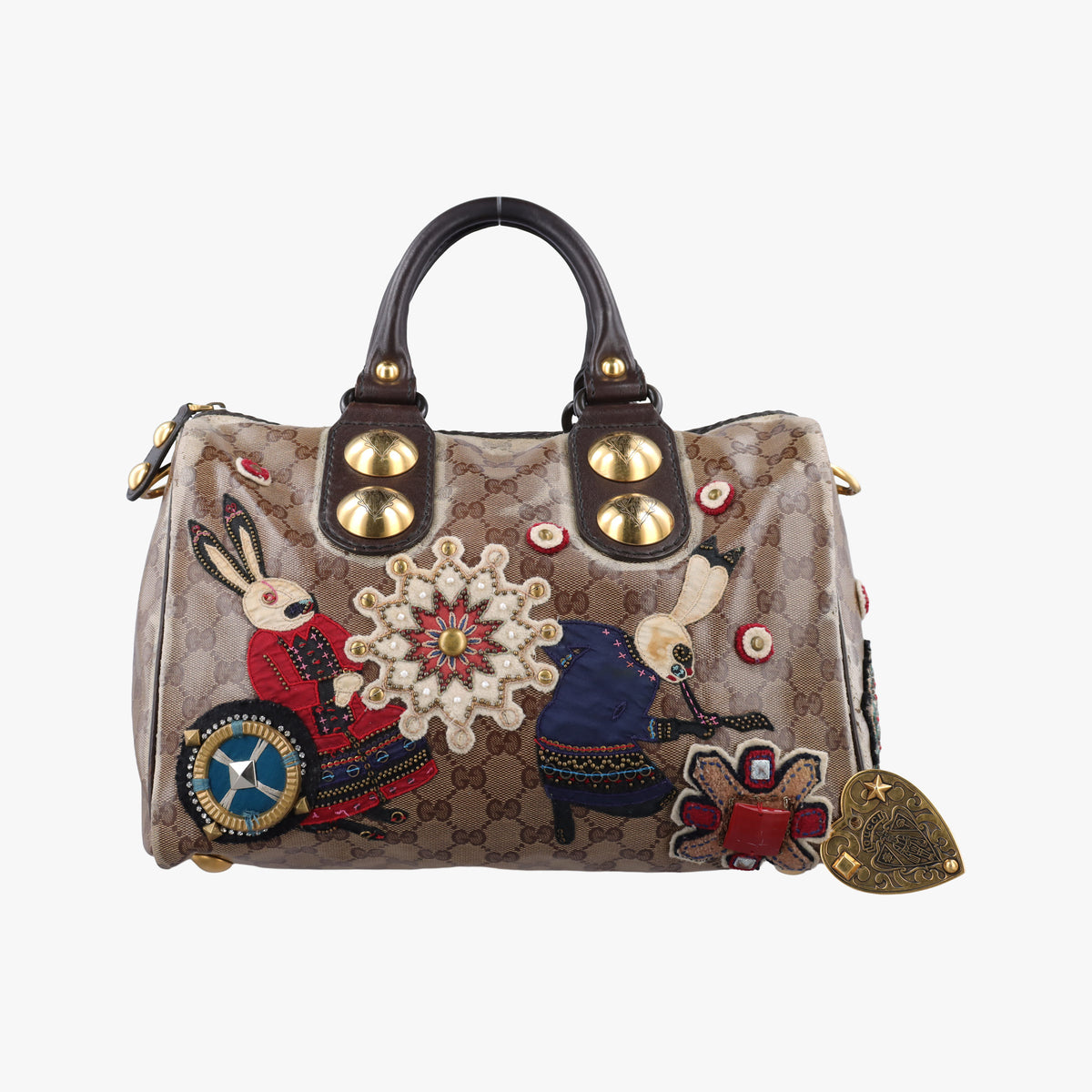 Pre-owned Gucci Babushka Multicolour PVC coated canvas×Leather 207775 handbag | stylenewstar