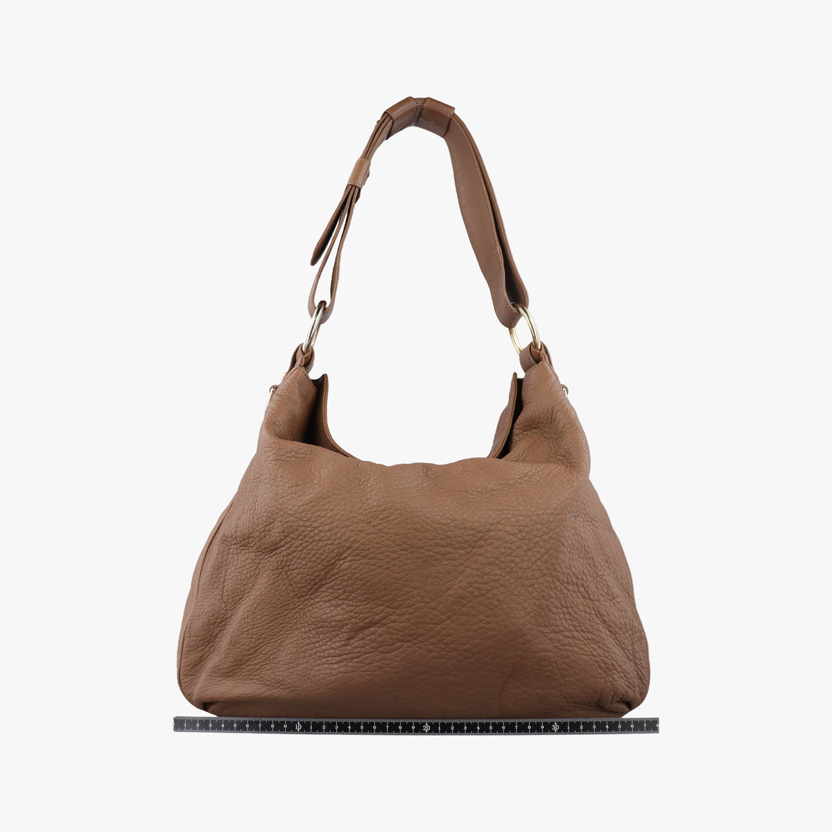 Pre-owned Gucci G Wave Hobo Brown Leather 232931 shoulderbag | stylenewstar