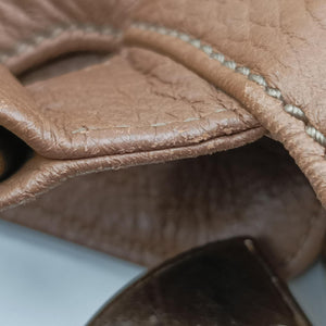 Pre-owned Gucci G Wave Hobo Brown Leather 232931 shoulderbag | stylenewstar