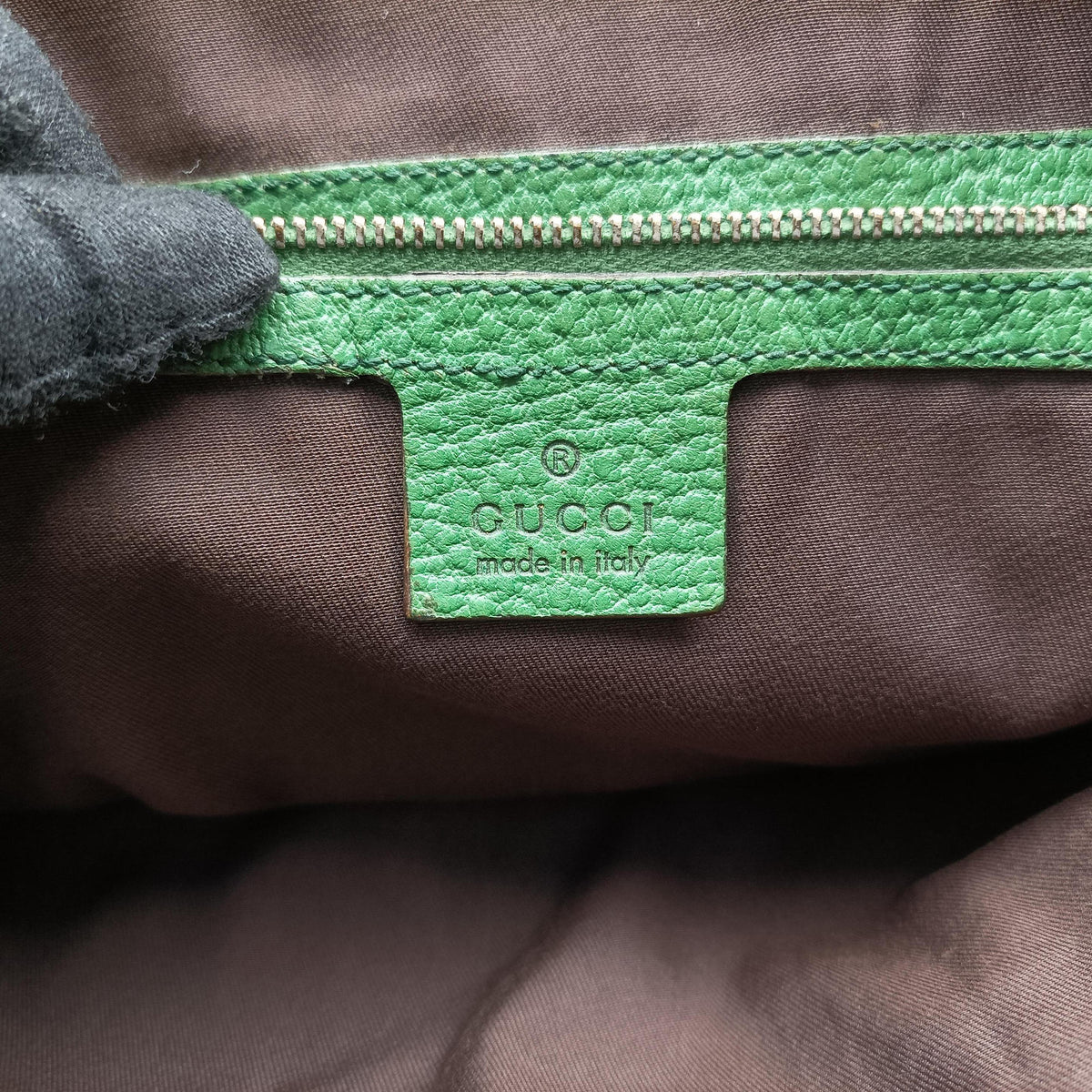 Secondhand Gucci Interlocking G Hobo Green Leather 130771 handbag | stylenewstar