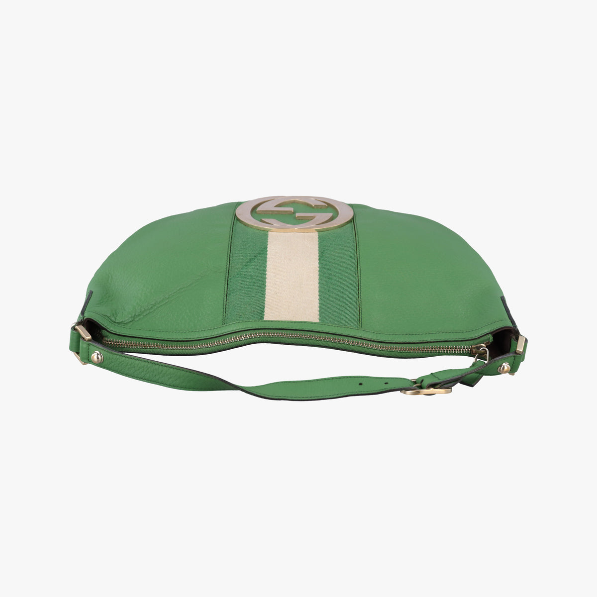 Secondhand Gucci Interlocking G Hobo Green Leather 130771 handbag | stylenewstar