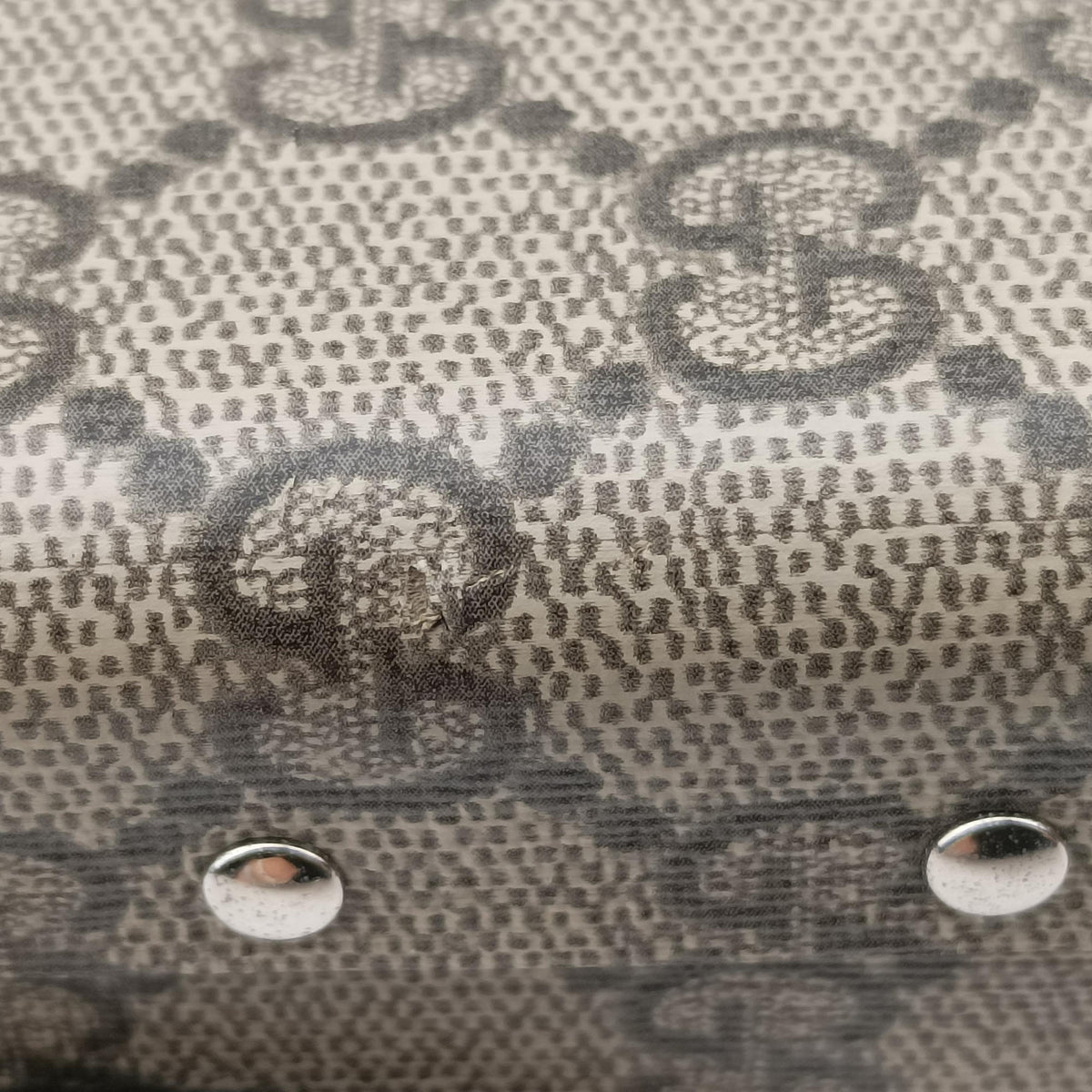 Pre-owned Gucci Bamboo Vanity Case Beige x Brown PVC coated canvas 588351 handbag | stylenewstar