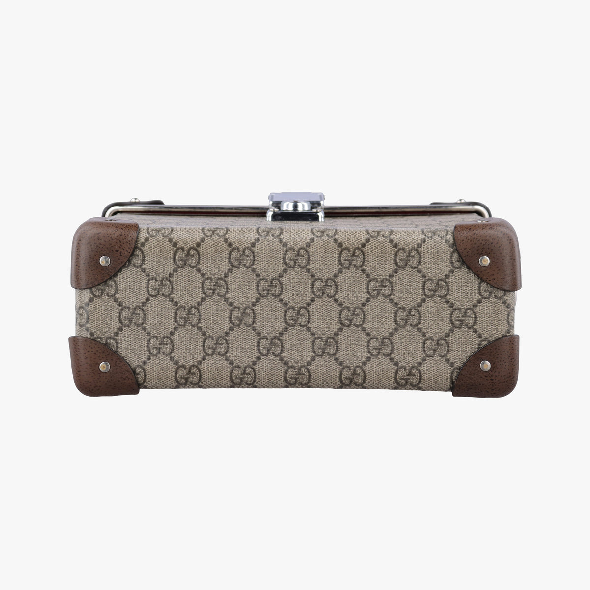 Pre-owned Gucci Bamboo Vanity Case Beige x Brown PVC coated canvas 588351 handbag | stylenewstar