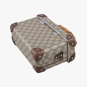 Pre-owned Gucci Bamboo Vanity Case Beige x Brown PVC coated canvas 588351 handbag | stylenewstar