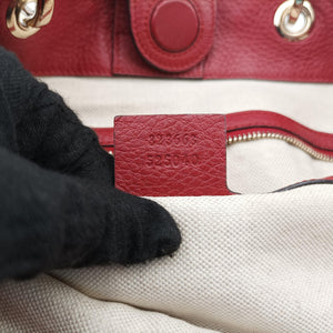 Vintage Gucci Bamboo Shopper Tote Red Leather 323663 shoulderbag | stylenewstar