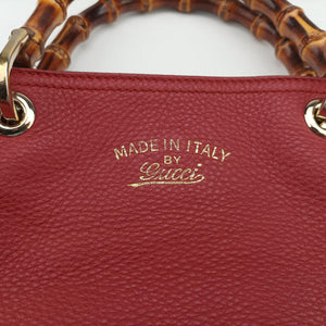 Vintage Gucci Bamboo Shopper Tote Red Leather 323663 shoulderbag | stylenewstar