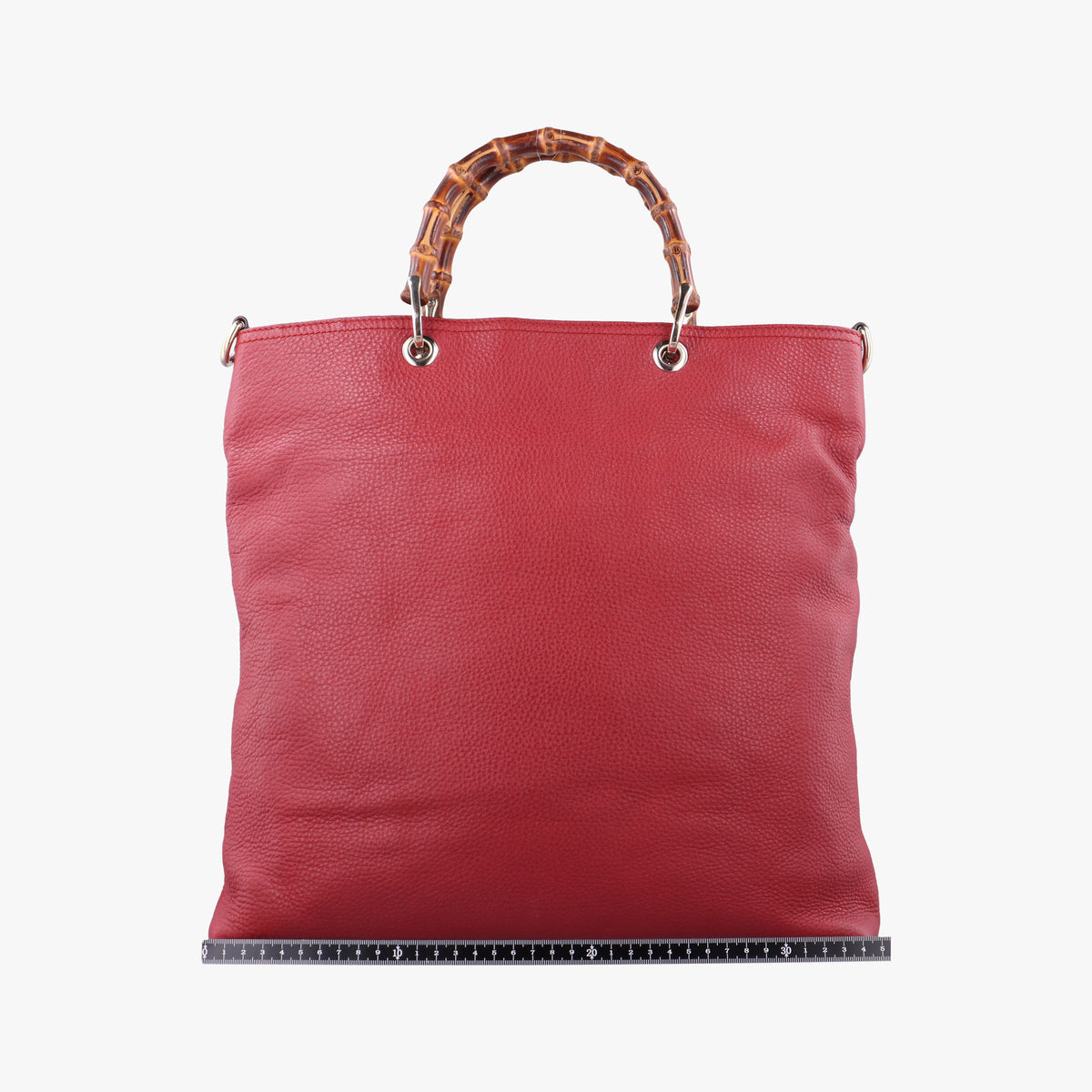 Vintage Gucci Bamboo Shopper Tote Red Leather 323663 shoulderbag | stylenewstar