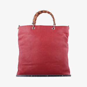 Vintage Gucci Bamboo Shopper Tote Red Leather 323663 shoulderbag | stylenewstar