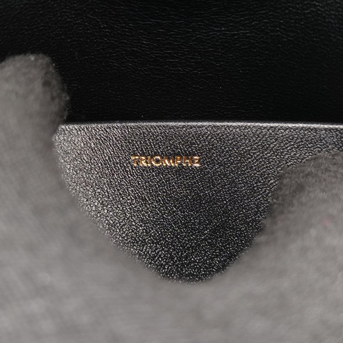 Pre-owned Celine Teen Triomphe Black Leather  shoulderbag | stylenewstar