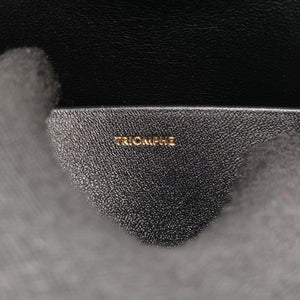 Pre-owned Celine Teen Triomphe Black Leather  shoulderbag | stylenewstar