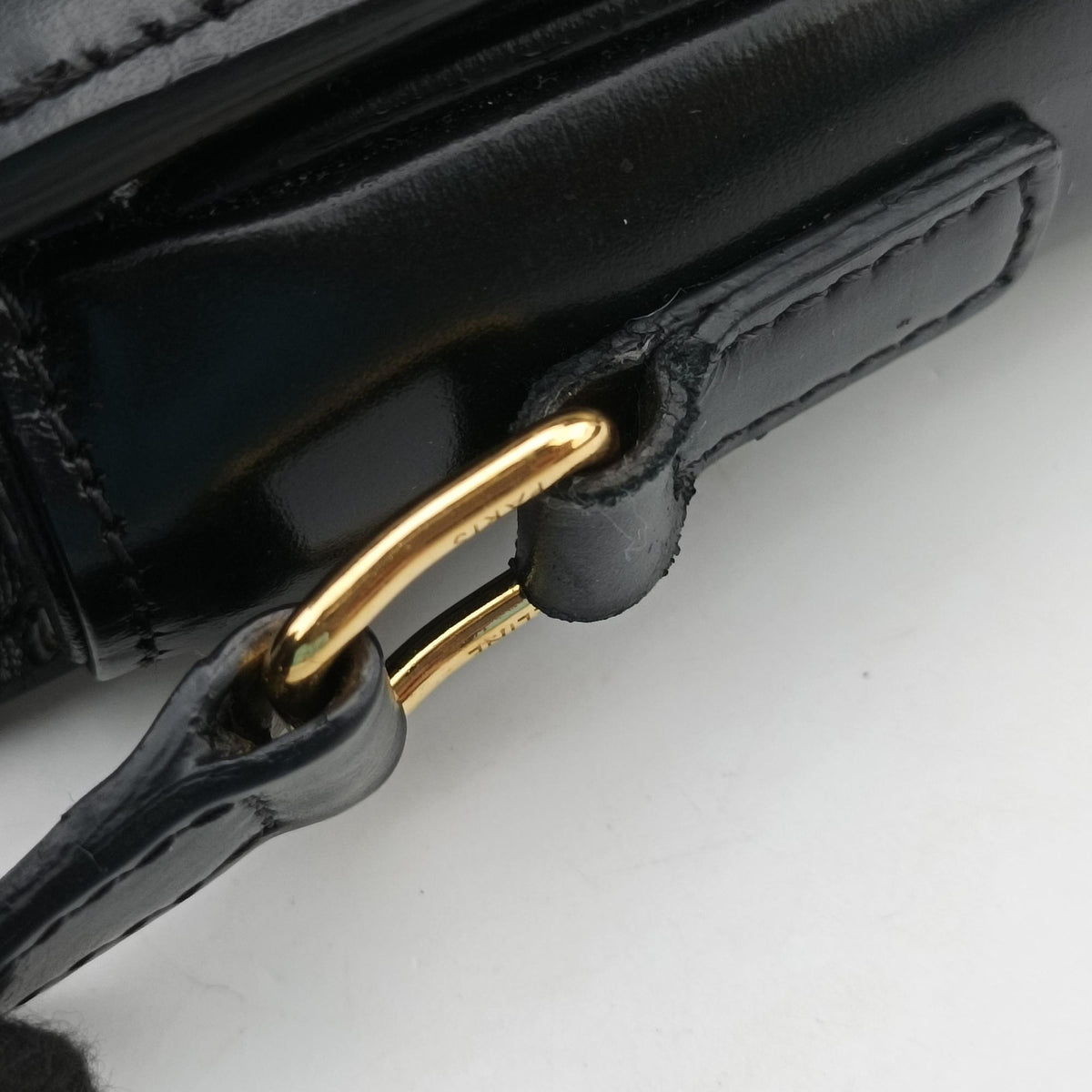 Pre-owned Celine Teen Triomphe Black Leather  shoulderbag | stylenewstar