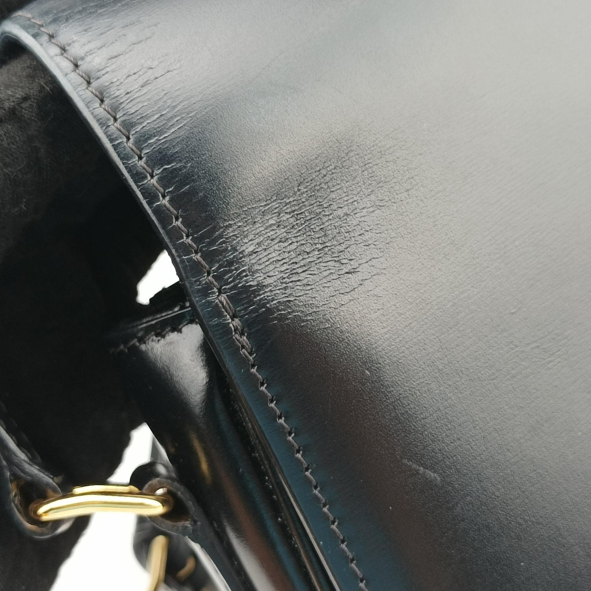 Pre-owned Celine Teen Triomphe Black Leather  shoulderbag | stylenewstar