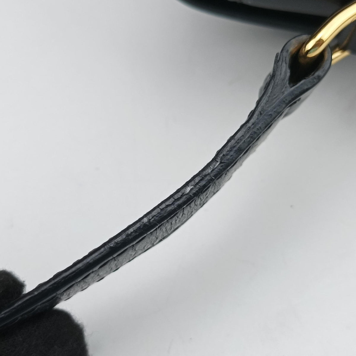 Pre-owned Celine Teen Triomphe Black Leather  shoulderbag | stylenewstar