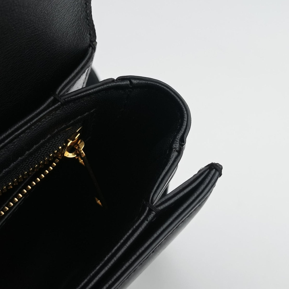 Pre-owned Celine Teen Triomphe Black Leather  shoulderbag | stylenewstar