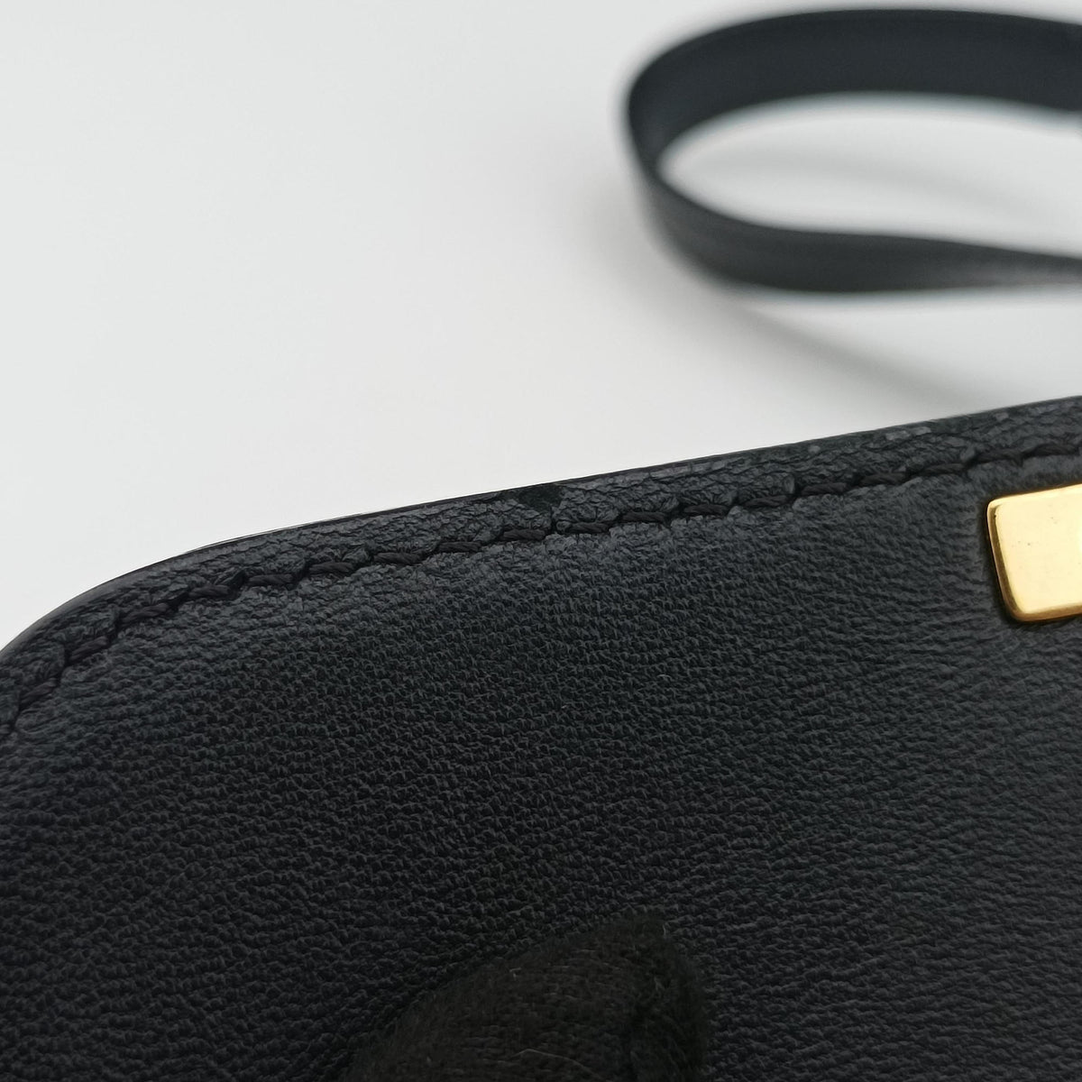 Pre-owned Celine Teen Triomphe Black Leather  shoulderbag | stylenewstar