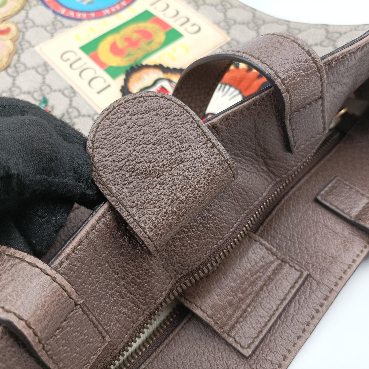 Pre-owned Gucci GG Supreme Courrier beige×Multicolour PVC coated canvas 474084 shoulderbag | stylenewstar