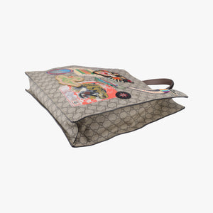 Pre-owned Gucci GG Supreme Courrier beige×Multicolour PVC coated canvas 474084 shoulderbag | stylenewstar