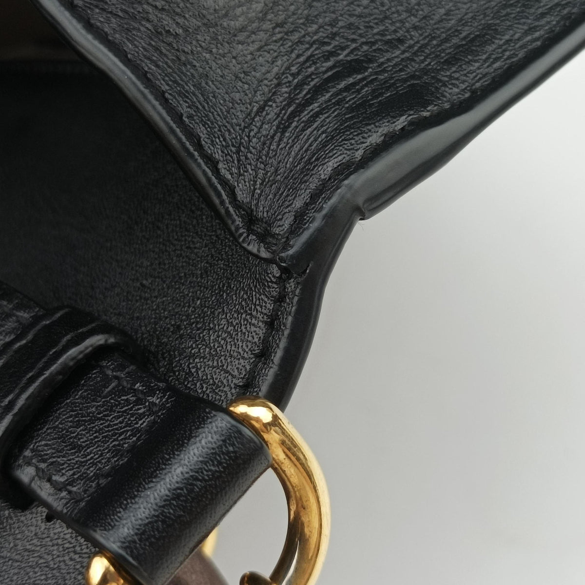 Pre-owned Gucci Bamboo Diana Black Leather 675795 shoulderbag | stylenewstar