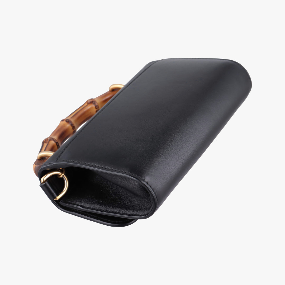 Pre-owned Gucci Bamboo Diana Black Leather 675795 shoulderbag | stylenewstar