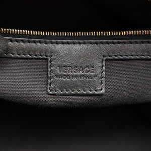 Pre-owned VERSACE Barocco Print Black×Yellow Leather  shoulderbag | stylenewstar