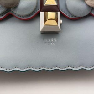 Pre-owned Fendi Kan I Blue×Multicolor Leather 8BT283 shoulderbag | stylenewstar
