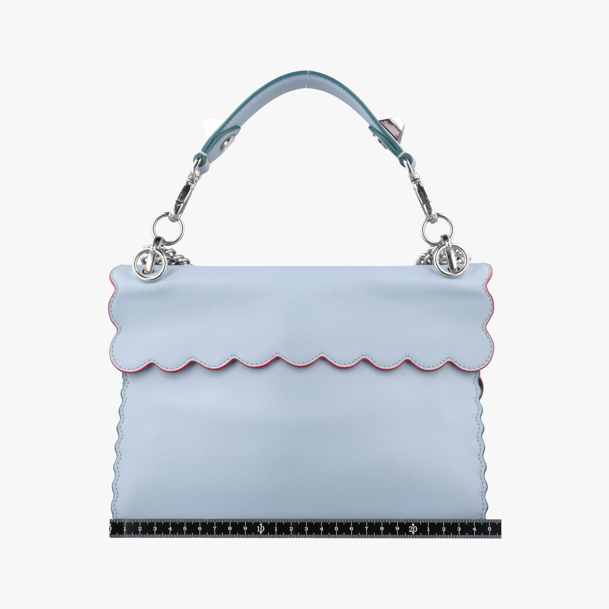 Pre-owned Fendi Kan I Blue×Multicolor Leather 8BT283 shoulderbag | stylenewstar
