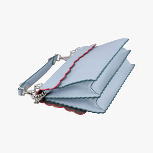 Pre-owned Fendi Kan I Blue×Multicolor Leather 8BT283 shoulderbag | stylenewstar