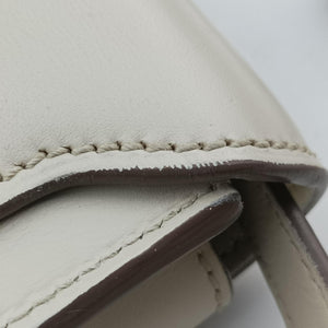 Pre-owned Yves Saint Laurent KAIA White Leather 634818 shoulderbag | stylenewstar