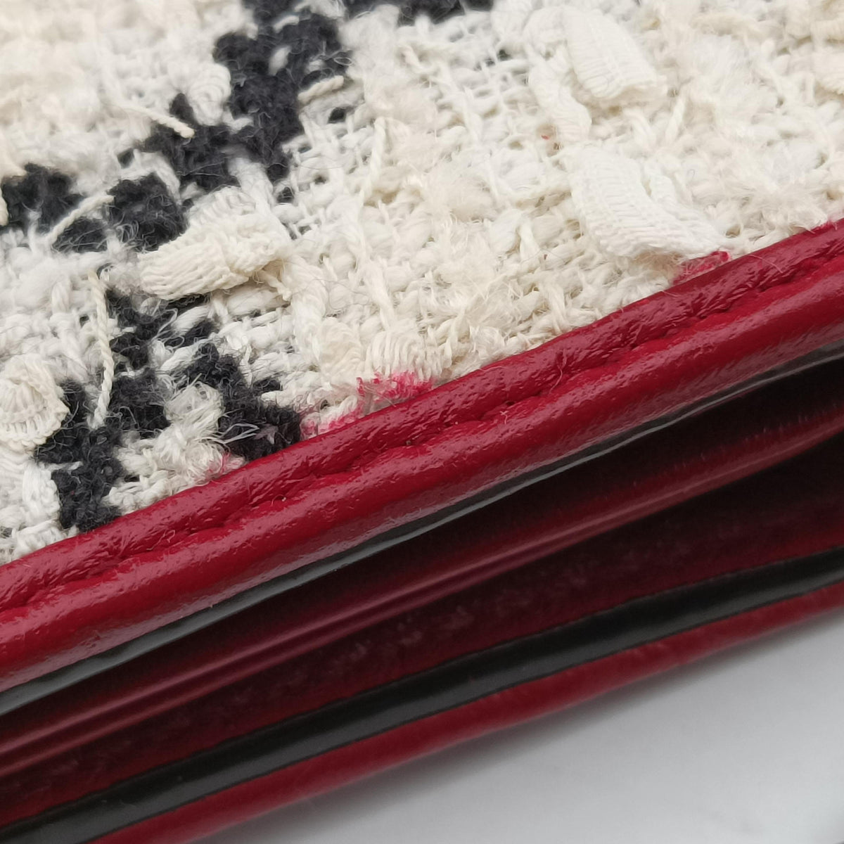 Pre-owned Gucci Dionysus Ivory × Red × Black Tweed×Leather 401231 shoulderbag | stylenewstar