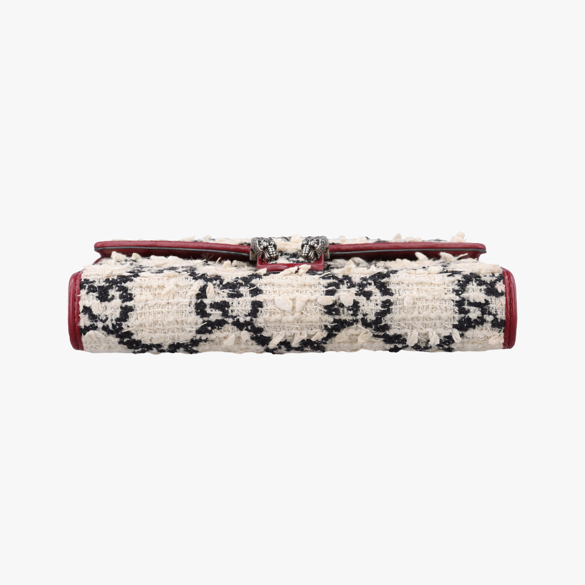 Pre-owned Gucci Dionysus Ivory × Red × Black Tweed×Leather 401231 shoulderbag | stylenewstar