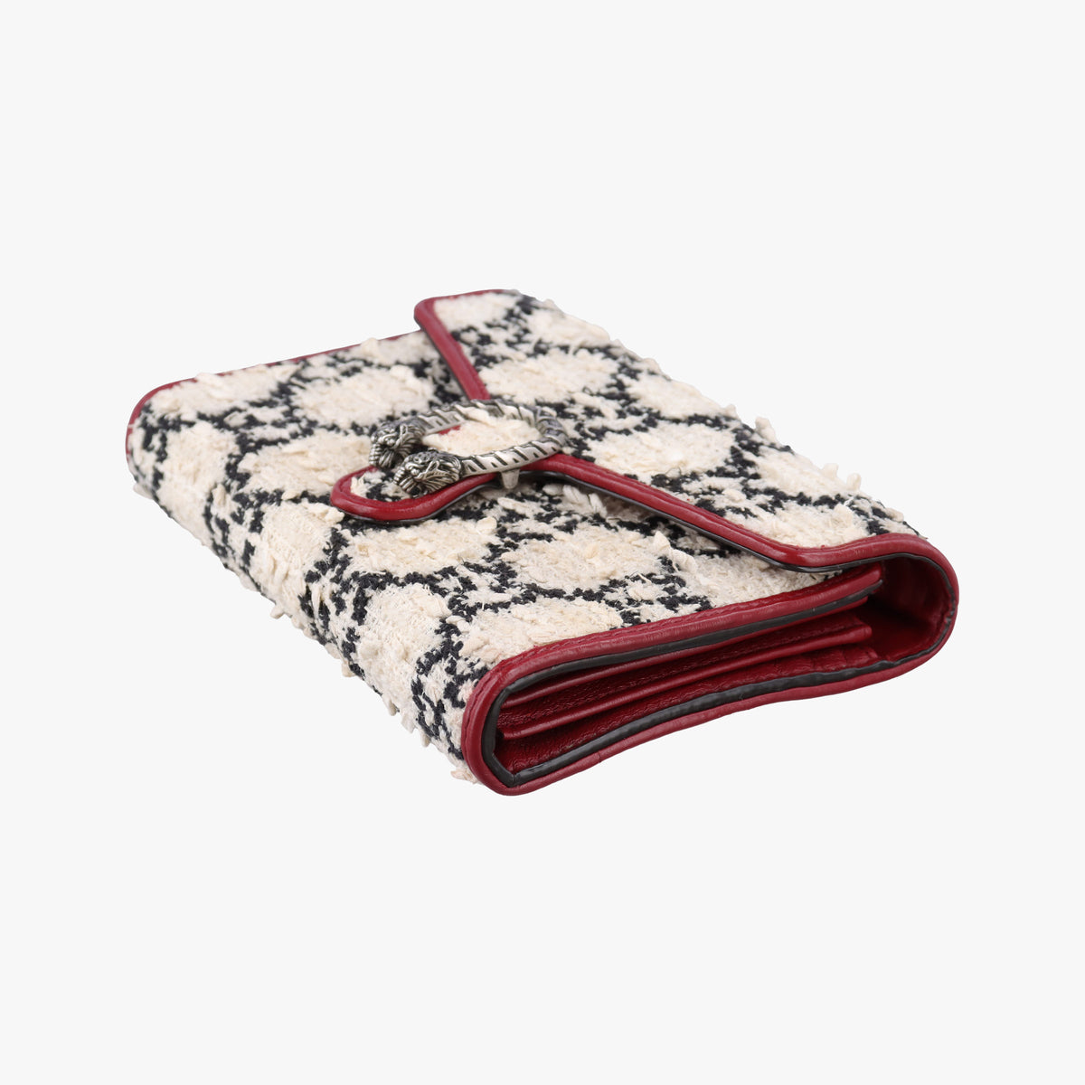 Pre-owned Gucci Dionysus Ivory × Red × Black Tweed×Leather 401231 shoulderbag | stylenewstar