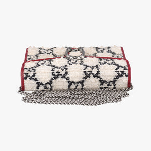 Pre-owned Gucci Dionysus Ivory × Red × Black Tweed×Leather 401231 shoulderbag | stylenewstar