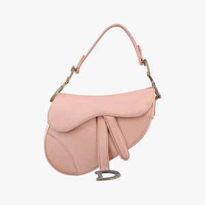 Pre-owned Christian Dior Saddle Pink silk  handbag | stylenewstar