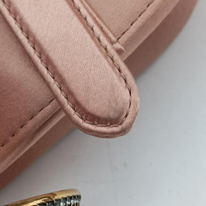 Pre-owned Christian Dior Saddle Pink silk  handbag | stylenewstar