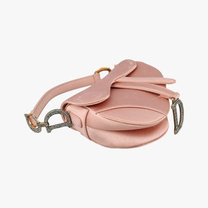 Pre-owned Christian Dior Saddle Pink silk  handbag | stylenewstar