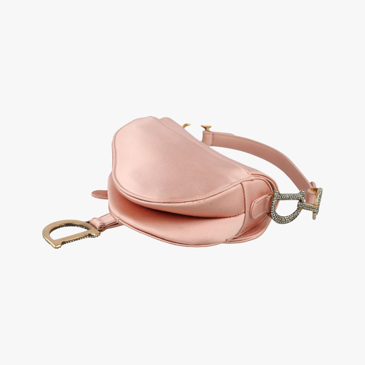 Pre-owned Christian Dior Saddle Pink silk  handbag | stylenewstar