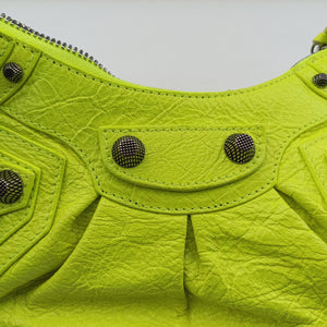 Vintage Balenciaga Le Cagole GreenYellow lambskin  shoulderbag | stylenewstar