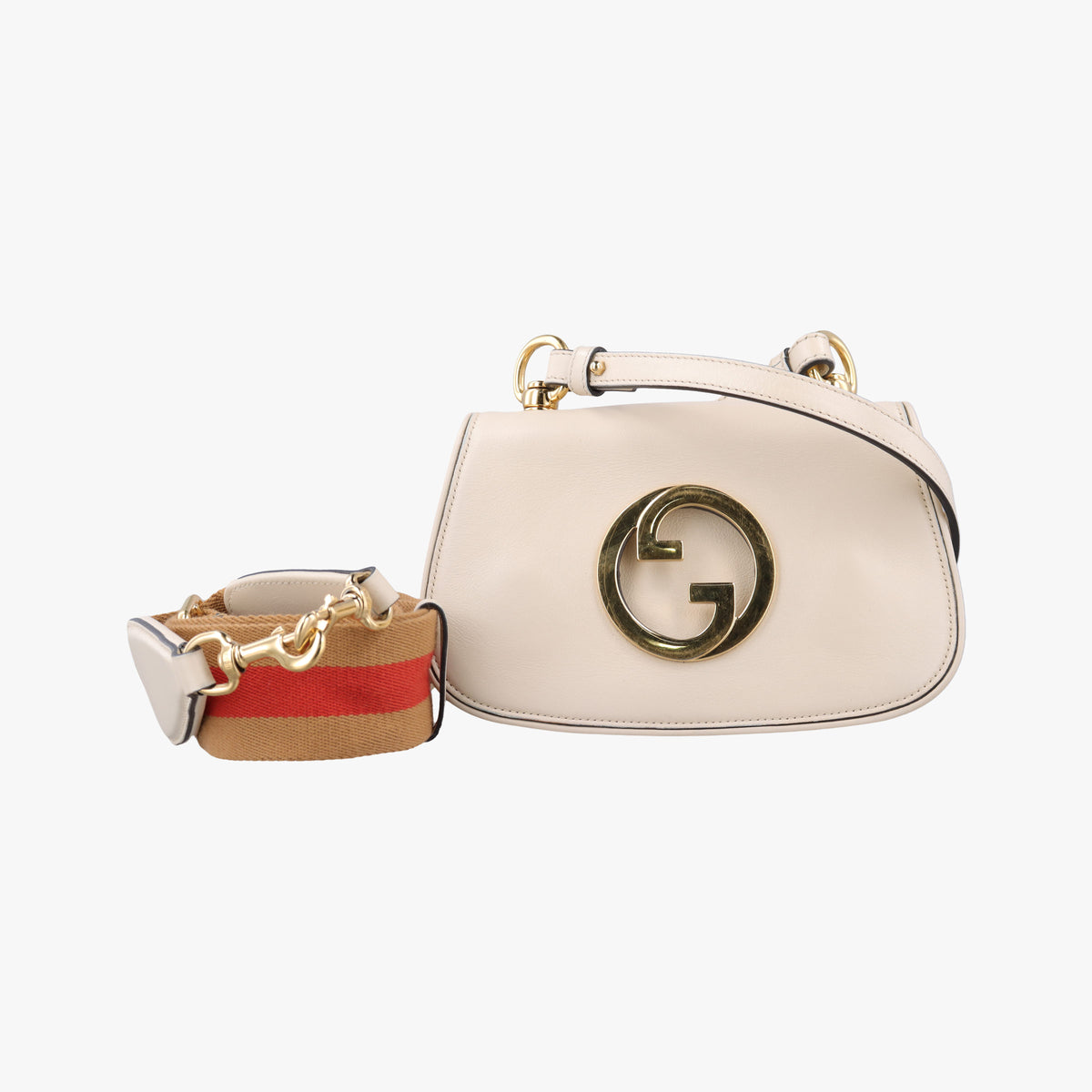 Pre-owned Gucci Blondie mini White Leather 698643 shoulderbag | stylenewstar